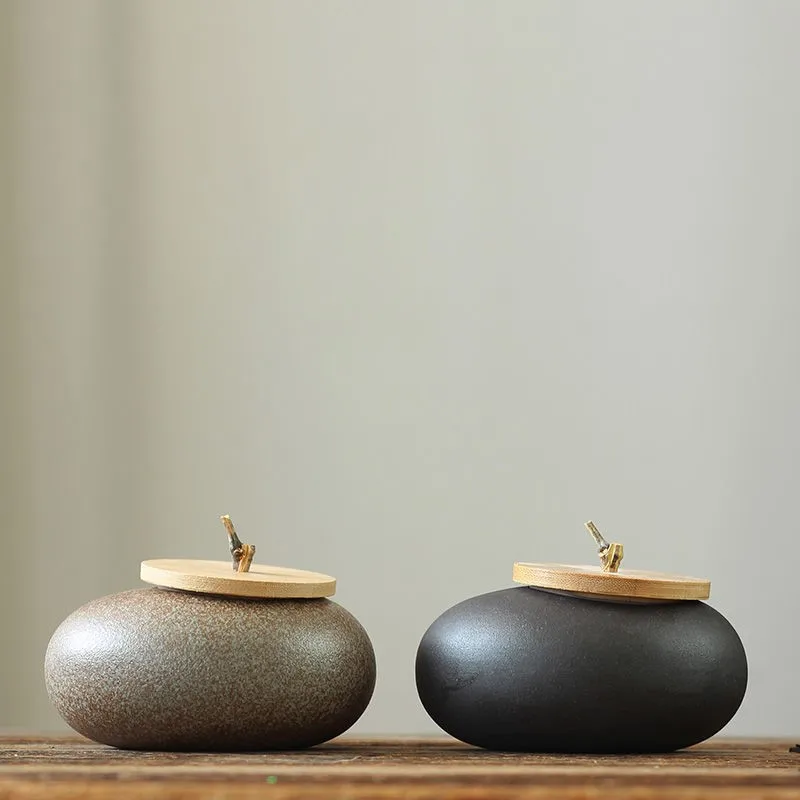 

Керамическая герметичная банка, грубая керамическая бытовая влагостойкая банка для хранения чая, контейнер для бутылок, креативная банка для хранения ZG754