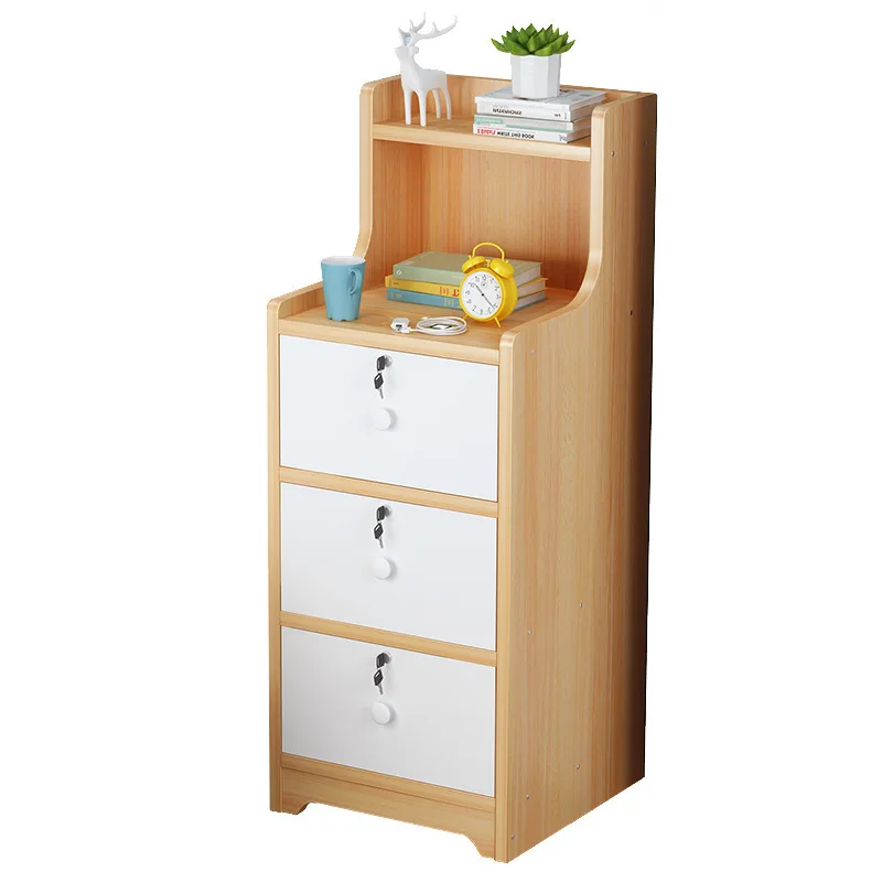 

Bedside table super narrow 20/25/30 cm storage simple modern small mini bedroom with lock