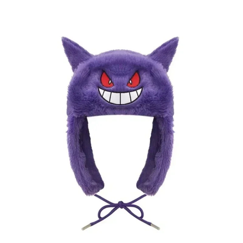 13 Styles Cartoon Domo Kun Gengar Pichachu Winter Warm Hat Ushanka Hat Winter Hat for Boys Girls Kids Cartoon Anime Cap Gorras