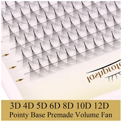 Pointed Base Premade Fans Eyelashes Thin Slim Premade Volume 8D/10D/12D 320Fans 3D/5D/14D Eyelash Extensions Faux Mink Cilia Fan