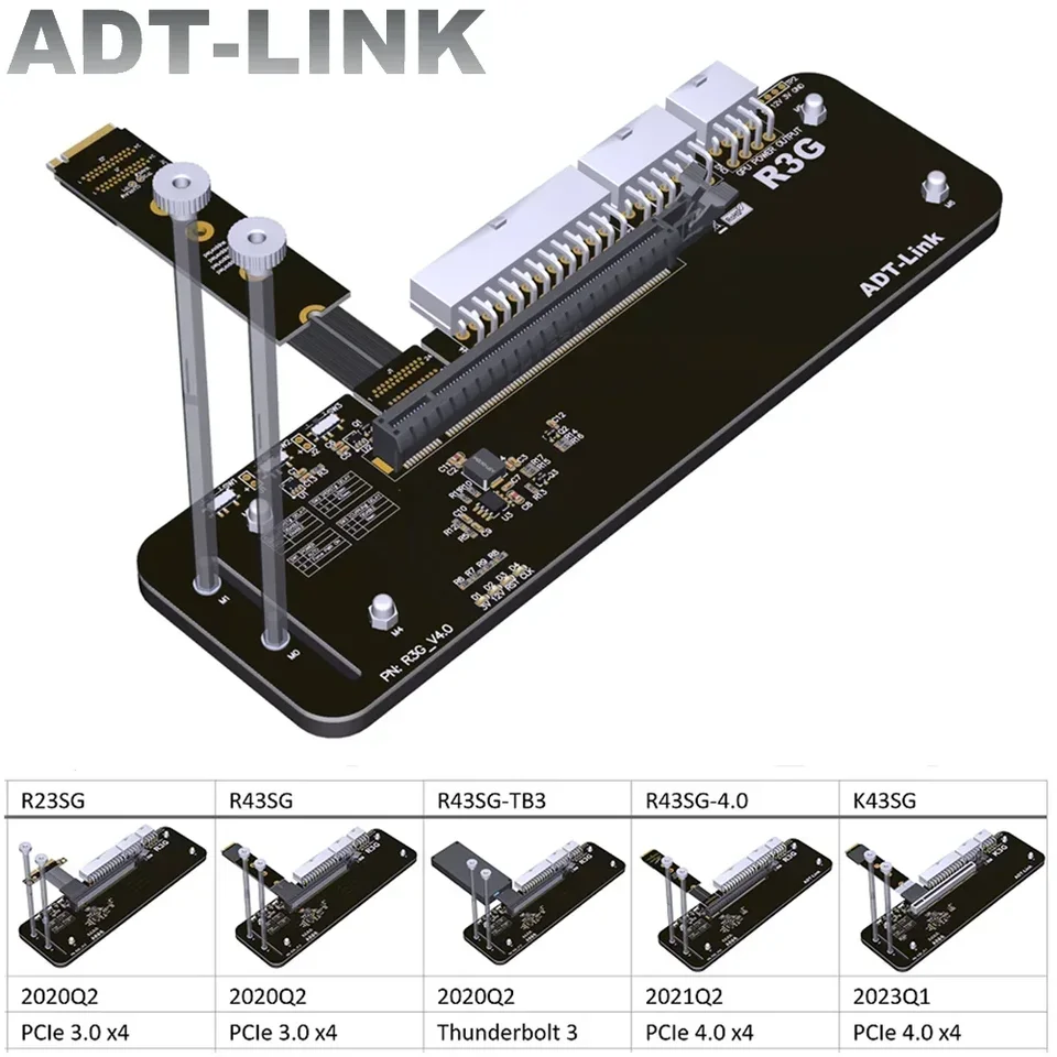 ADT-Link K43SG 4.0 M.2 M-Key NVMe to PCI-E 4.0 X16 External GPU