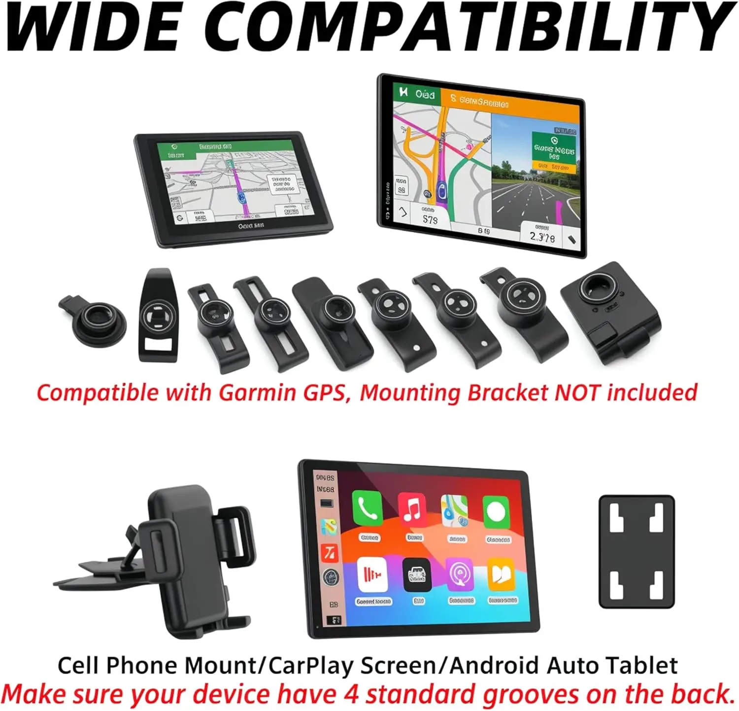 CD-Schlitz-Halterung für Carplay-Bildschirm 17mm Kugel für Garmin Nuvi GPS Handy im Auto 4-11 Zoll Monitor Android Auto Tablet CD-Halter – Detail 7