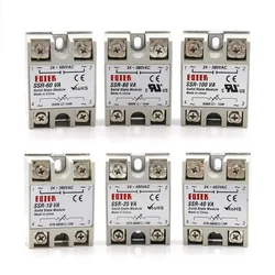 High Quality Single Phase Solid State Relay SSR 10-100VA Relais Voltage Regulation 24-380VAC 10-100VA Output Relay Base SSR-40VA