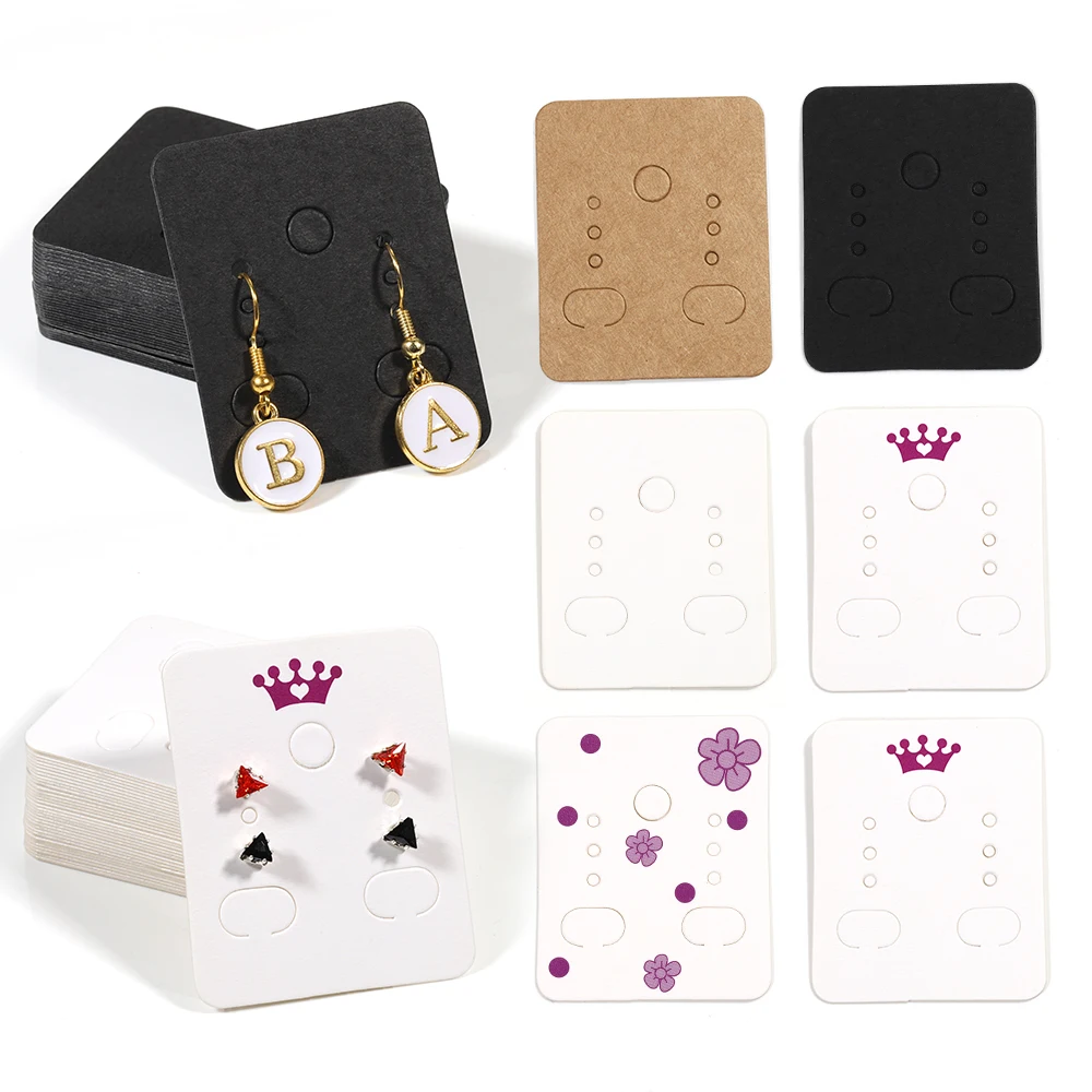 50pcs/lot 2.5x3.5cm Earring Cards for DIY Jewelry Ear Studs Display Cards Retail Packing Cardboard Holder Tag