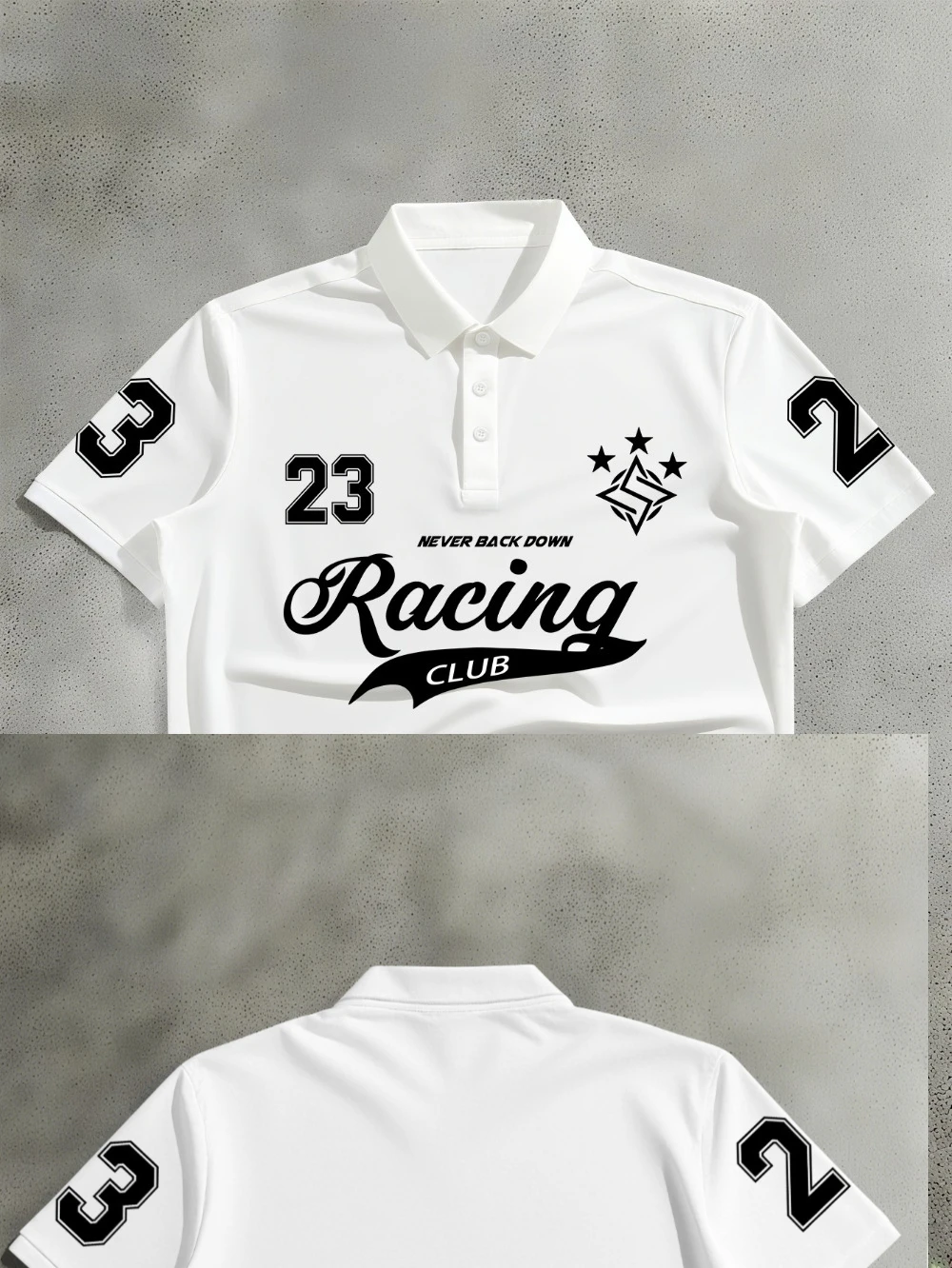 Street Wind Racing Club 23 Digital Elements Polo Shirt Polyester Fiber Outdoor Sports, Daily Leisure, Shopping and Tourism