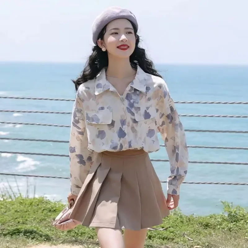 Hemden und Blusen mit Knöpfen für Damen, Muster, Korea, stilvoll, hochwertig, neu, 2025, Verkauf von jugendlichen Kleidung mit Designs, Damenoberteil