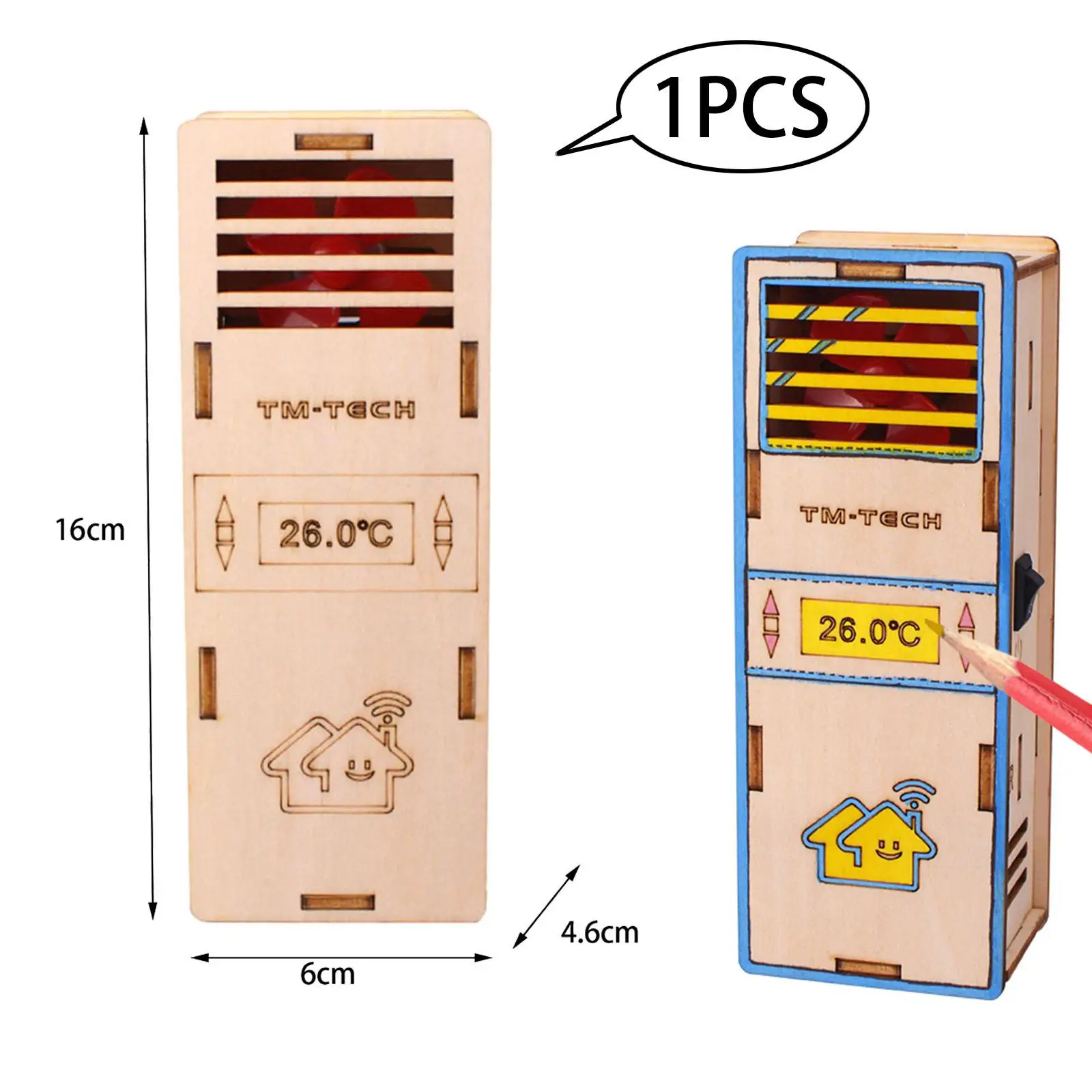 DIY Air Conditioner Model Kit Wood Stem Learning Wooden Kids Science Experiment Kits for Boys Beginner Kids Ages 10 and up Teens