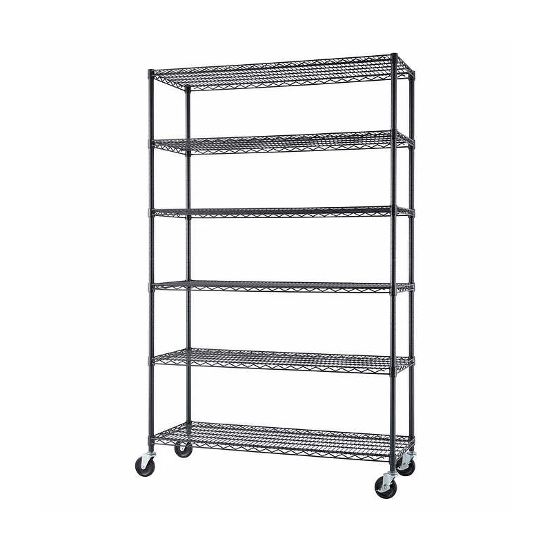 

Portable Exhibition Craft Show Display Shelves Stand 6-Tier Wire Shelving 48" x 18" x 72" NSF Wire Shelving Unit Wire Rack