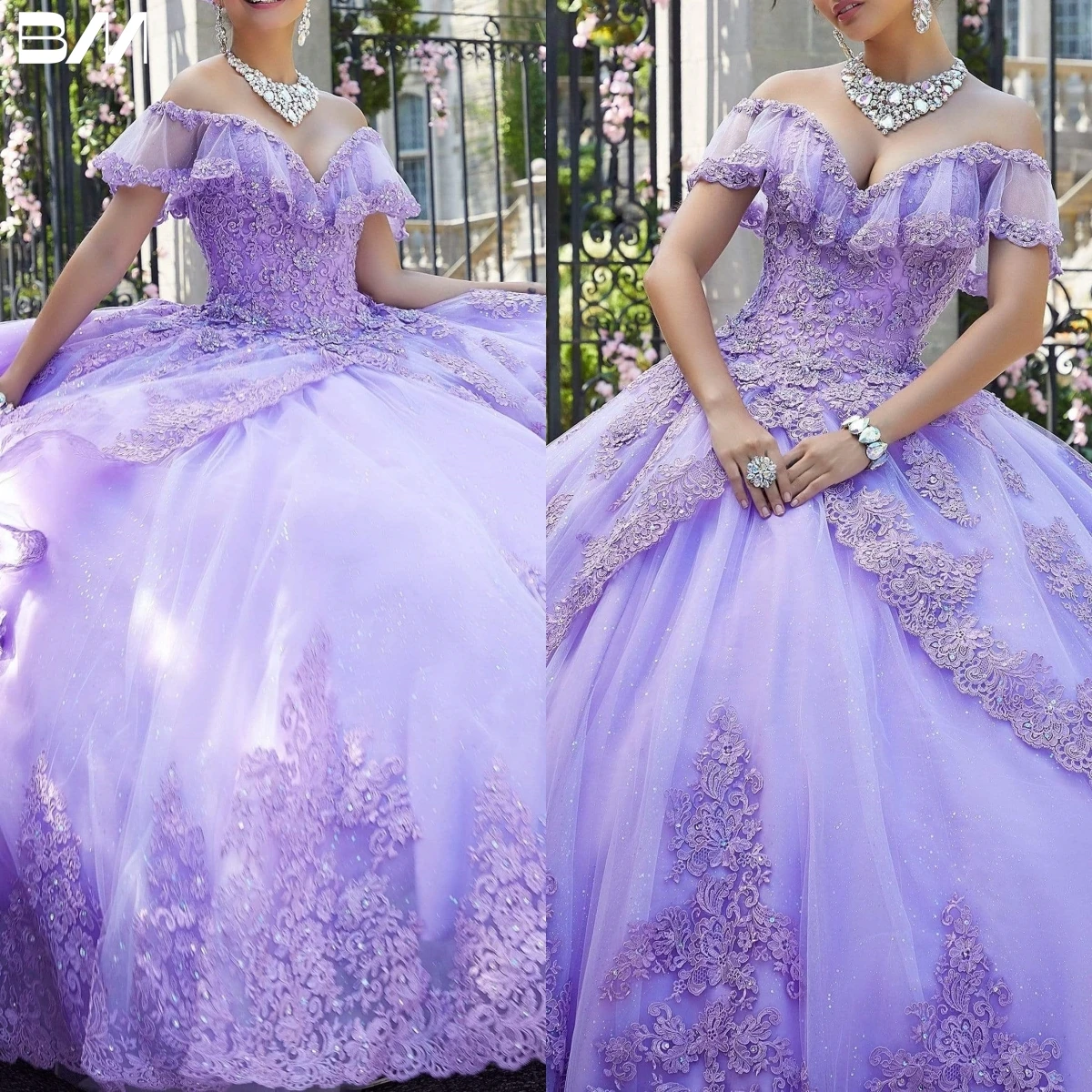 Vestido De cóctel con cuentas De encaje y hombros descubiertos, traje De tul para Quinceañera, 2023