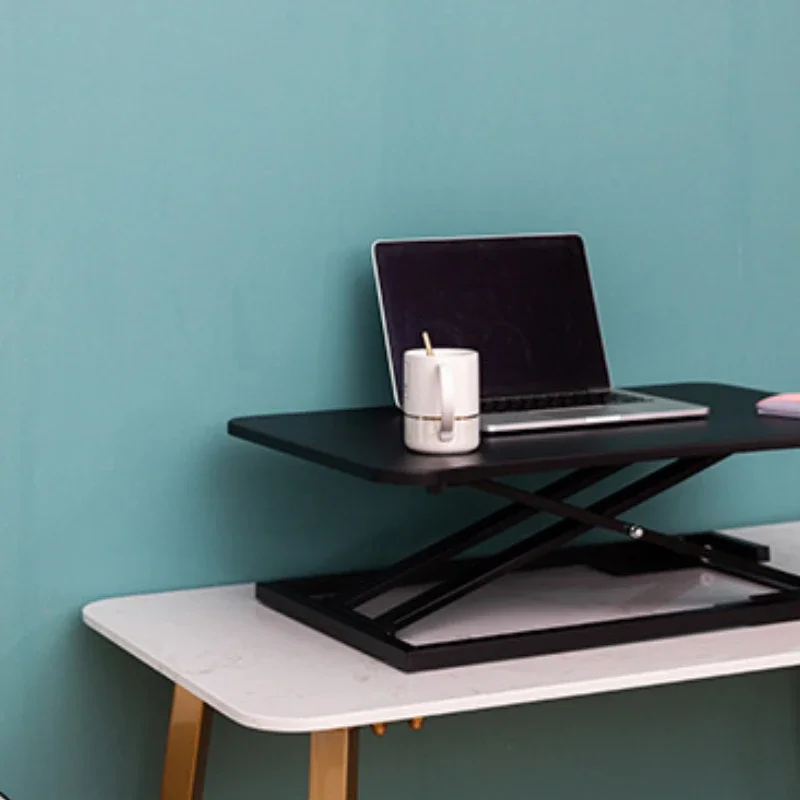 Simple and Adjustable Vertical Office Desk Portable Laptop Workstation Foldable Vertical Lifting and Height Increasing Desk