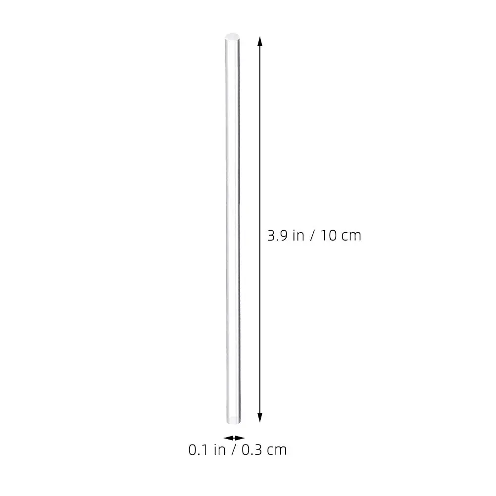 100 قطعة من أعواد الأكريليك الشفافة قضبان المصاصة لكعكة الملوثات العضوية الثابتة للكب كيك القبعات العالية شرب النمامون لتقوم بها بنفسك قضبان الشوكولاتة الزخرفية