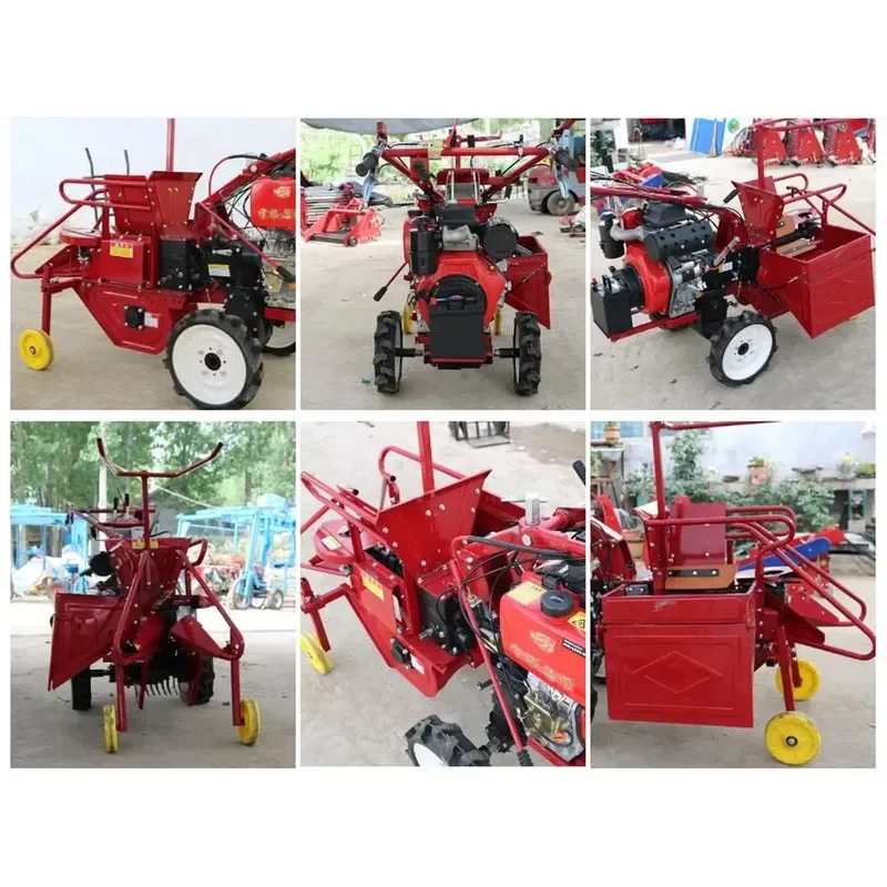 Mini Corn Picker Machine Self Propelled Single Row Maize Harvester for Small Land