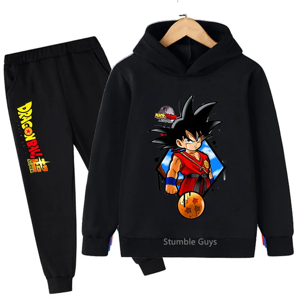 

Модный повседневный комплект худи Dragon Ball для детей: осенняя аниме-одежда для мальчиков и девочек, толстовки Гоку, спортивный костюм ​