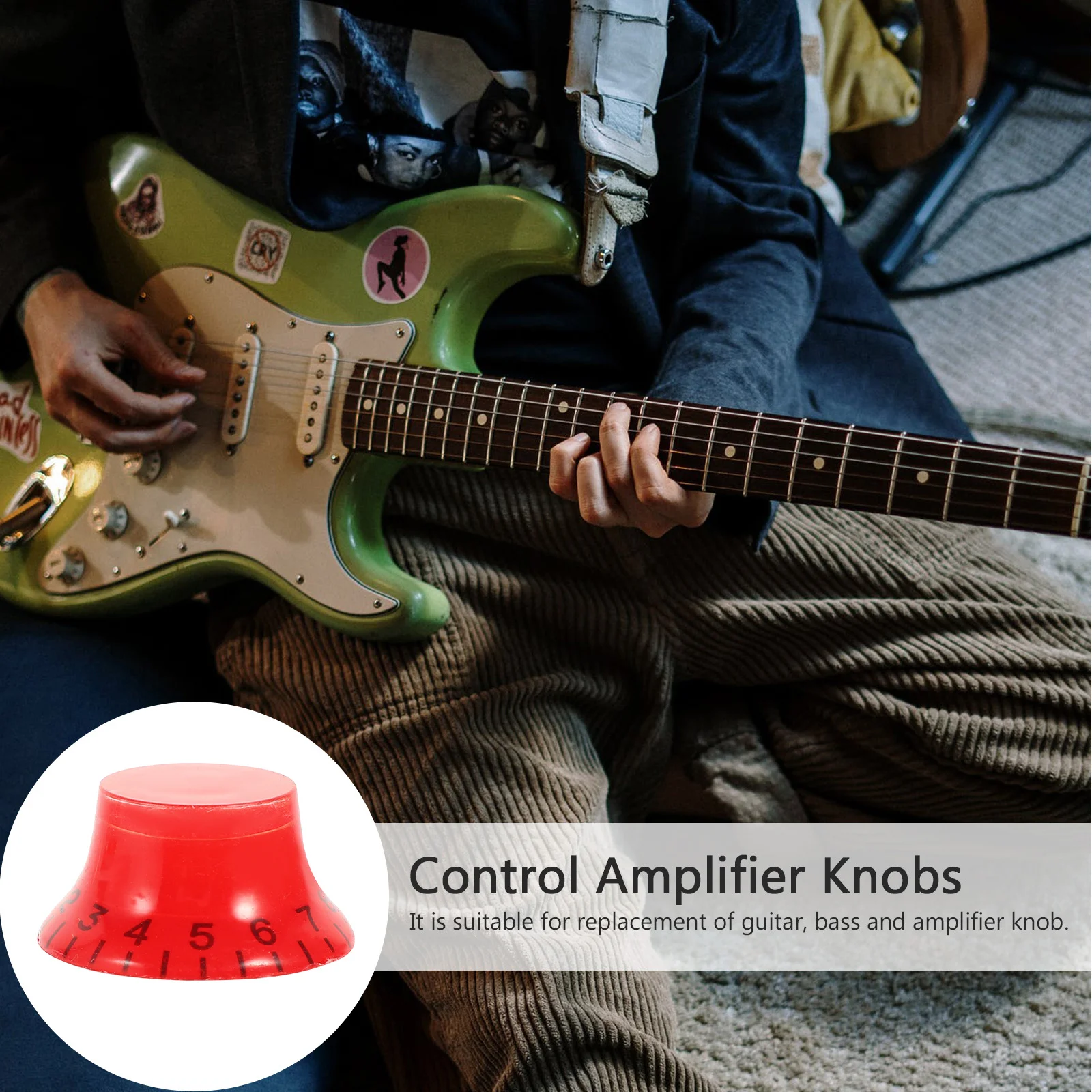 

6pcs Electric Guitar Knobs Volume Control Caps Fit For Guitar Bass Parts Potentiometer Replacement Tone Accessory