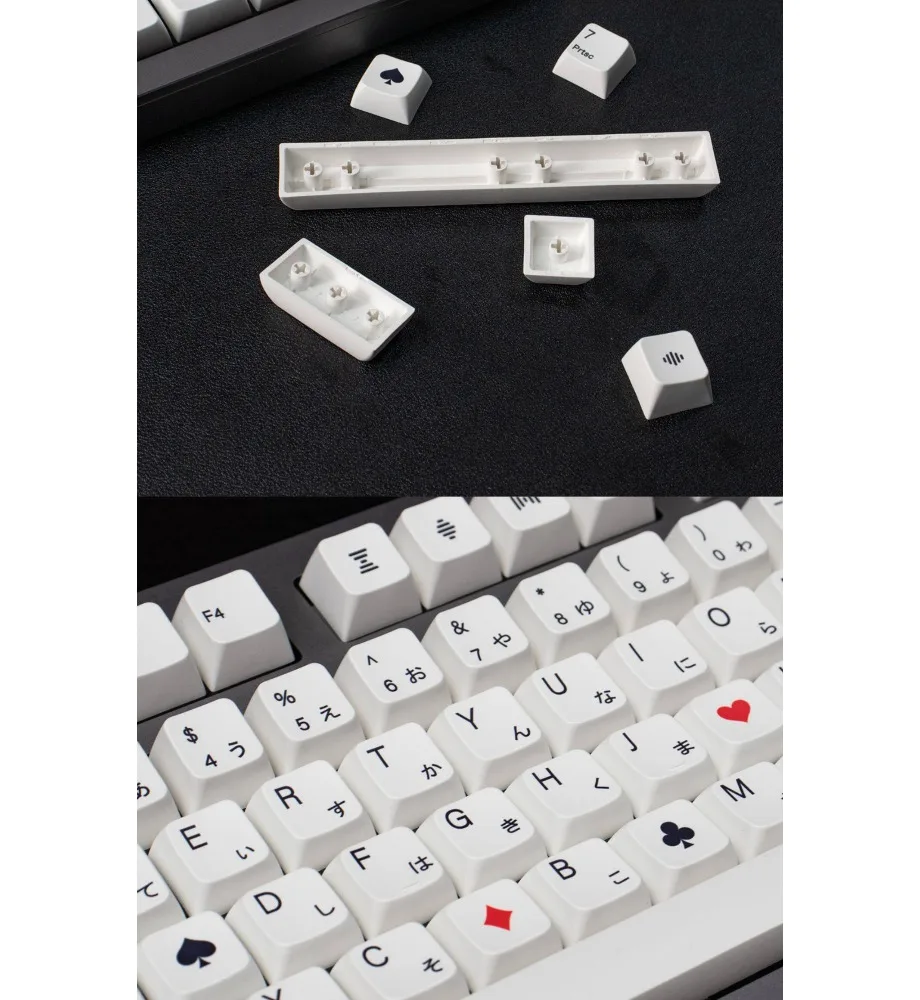 Keycap Personality Sublimation 126 keys Suitable for mechanical keyboard 64/87/104 Minimalist white keycap Japanese PBT