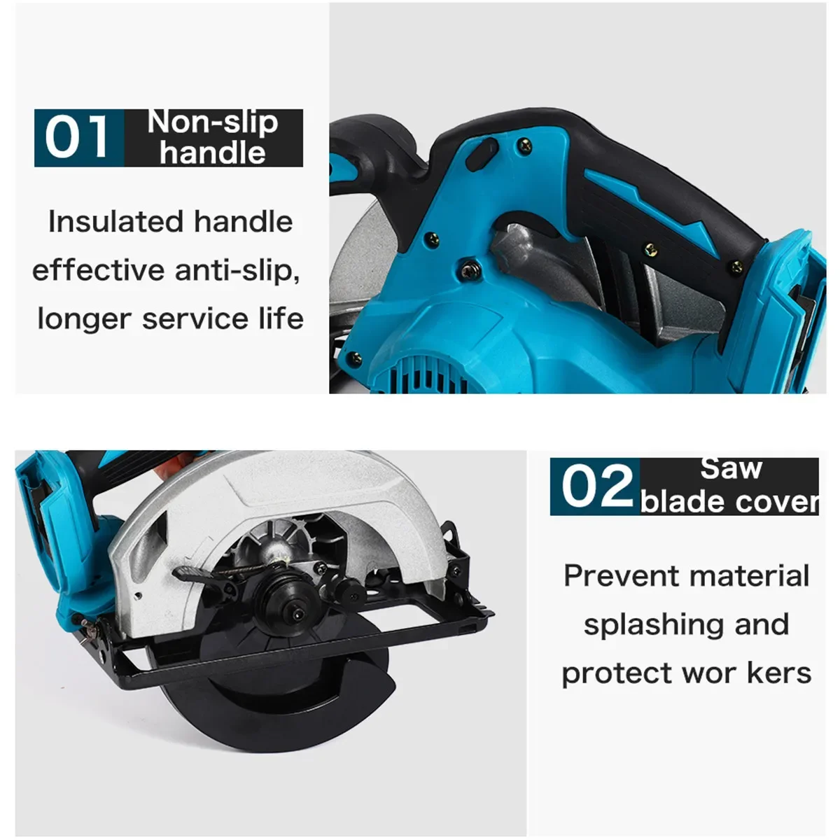 WOYOFADA 180mm Electric Circular Saw Power Tools Dust Passage Handsaw Multifunction Cutting Machine For Makita 18V Battery