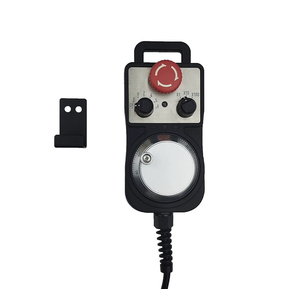 CNC Electronic Handwheel with Emergency Stop and Enable Handwheel for Engraving Machine Woodworking Processing 5V Encoder