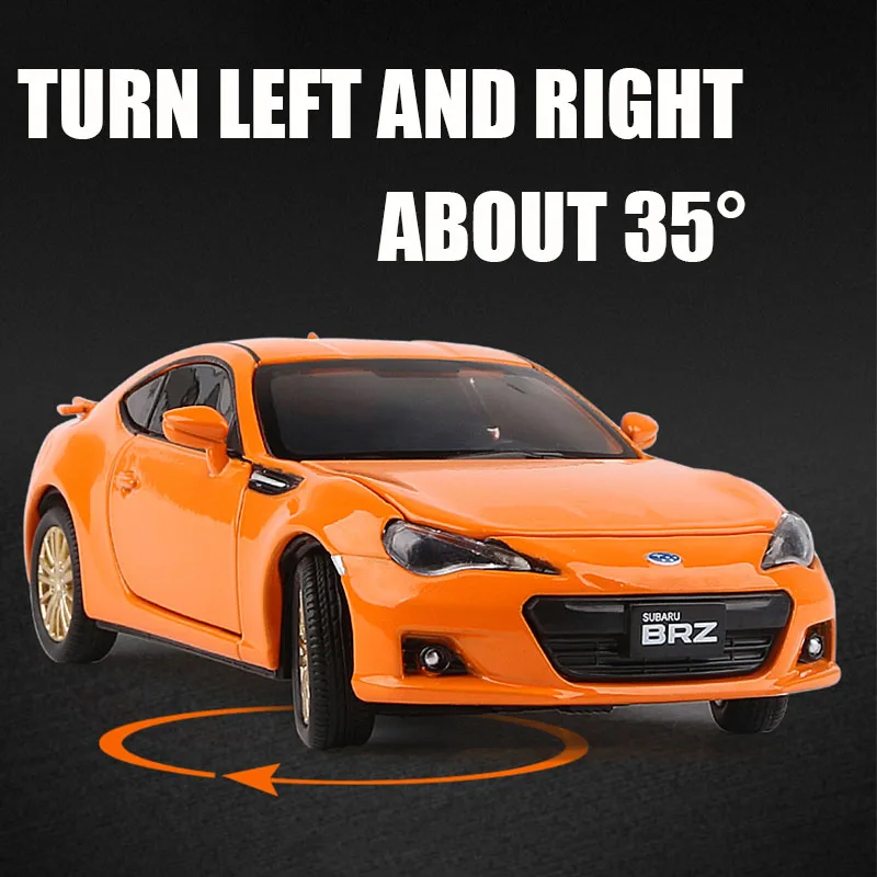 1:32 SUBARU BRZ Car Model Alloy Car Die Cast Toy Car Model Pull Back Children\'s Toy Collectibles Birthday Gift Free Shipping F12