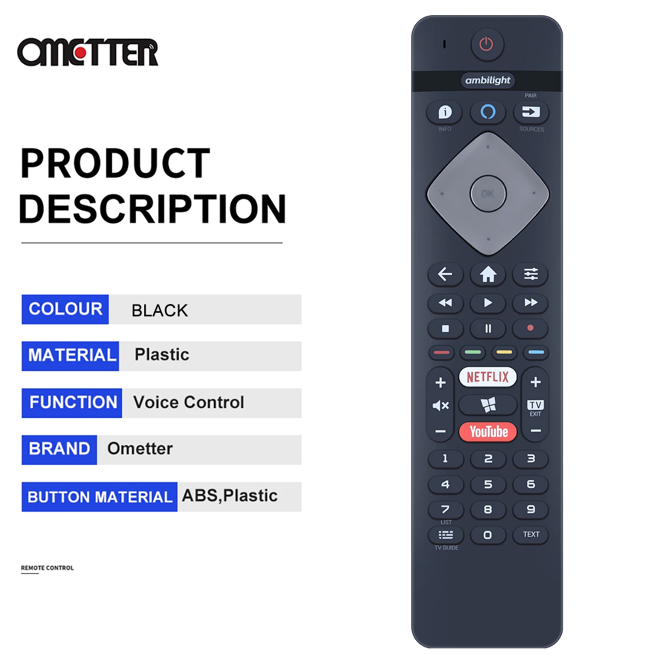 New Voice Remote Control for Philips YKF463-009 398GM10BEPHN0036HT 7800 Series 4K UHD LED Smart TV 65PUS7855/12 58PUS7855 50PUS7