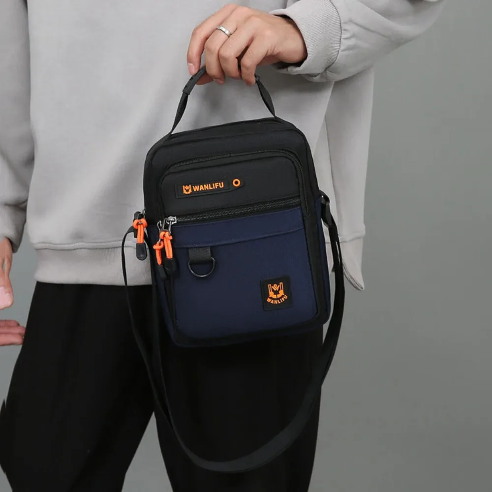 

Casual Oxford Men's Shoulder Bag Multi-pockets Waterproof Men's Business Bag Large Capacity Square Canvas Crossbody Bag Work