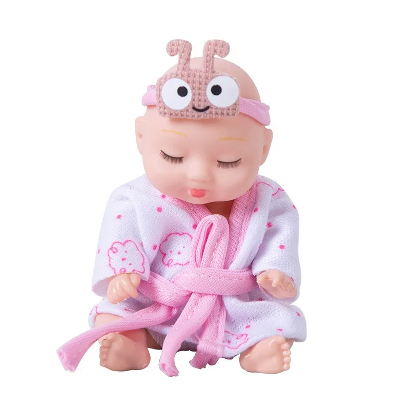 لعبة دمية محاكاة صغيرة لطيفة للنوم مع ملابس وإكسسوارات مفاصل دمية صغيرة متحركة هدية عيد ميلاد للأطفال.