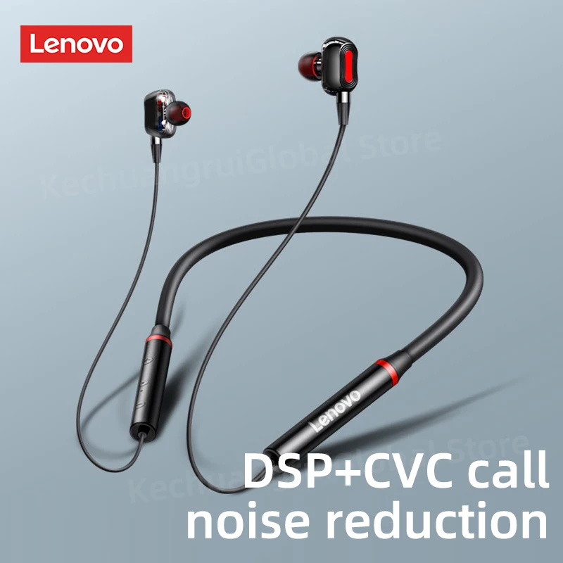 100% Original Lenovo HE05 Pro Bluetooth 5.0หูฟังไร้สายไฮไฟเสียงแม่เหล็กชุดหูฟังกีฬาหูฟัง