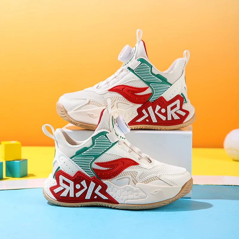 

Детские баскетбольные кроссовки для мальчиков, дышащая противоскользящая спортивная обувь с сеткой, мягкая удобная модная уличная повседневная обувь, повседневная обувь