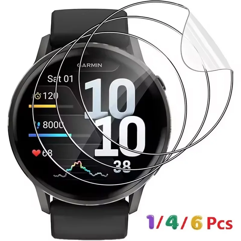 Hydrogel Protective Film For Garmin Vivoactive 6 3 4 4s 5 Screen Protector Not Glass For Venu 4 41 45 mm 2 2s 3 3s Soft Film