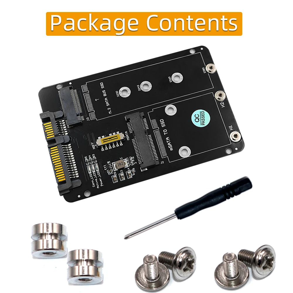 

Карта-адаптер M.2 NGFF Msata SSD в SATA 3.0 2.5 M2 PCI для повышения скорости ПК и ноутбуков, до 6 Гбит/с