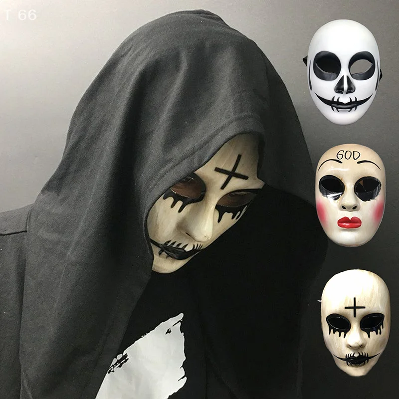 

БОГ Хэллоуин тема фильма маски для лица для взрослых косплей фильм костюм реквизит маска ужас маска вечерние анонимные маски