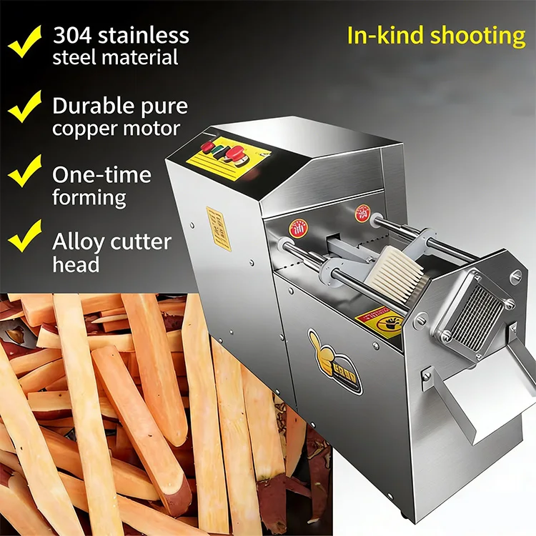 Commercial Electric Vegetable Strip Cutter Industrial Potato French Fries Cutter Potato Cutter Machine French Fries