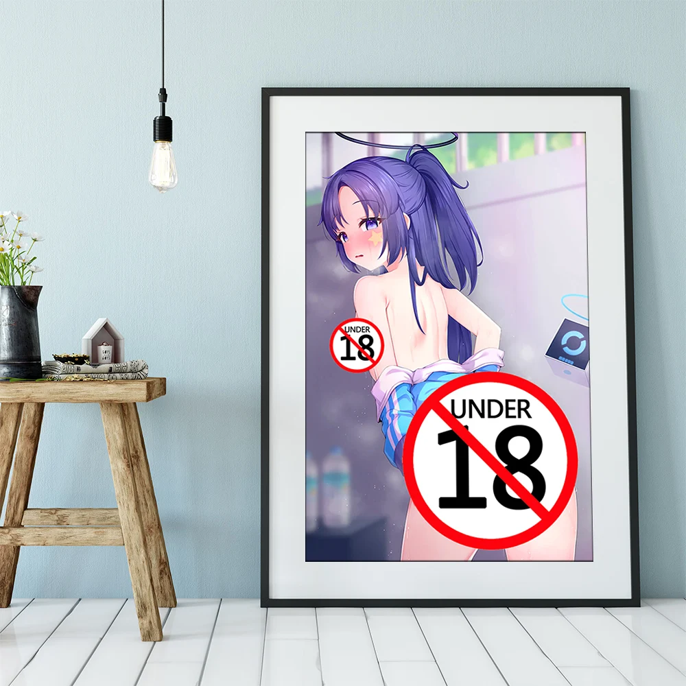 Manga Sexy Kawaii Girl Anime Poster Beauty Cartoon Art Picture Wall Decor Canvas Printing Painting for Bedroom Living Room Home