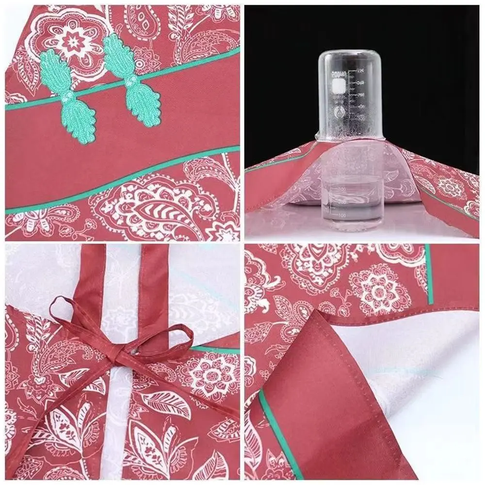 

Женский фартук с бандановым принтом и цветами, стиль Cheongsam, маслостойкие фартуки шеф-повара, грязеотталкивающие комбинезоны без рукавов