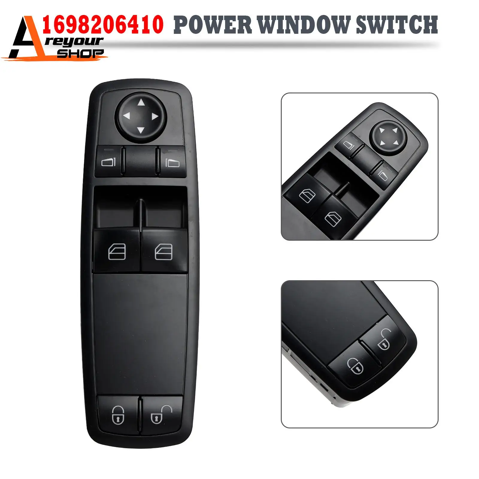 Power Window Switch Master Control 1698206410 for MERCEDES BENZ A-CLASS (W169) 2004/09-2012/06 B-CLASS (W245) 2005/03-2011/11