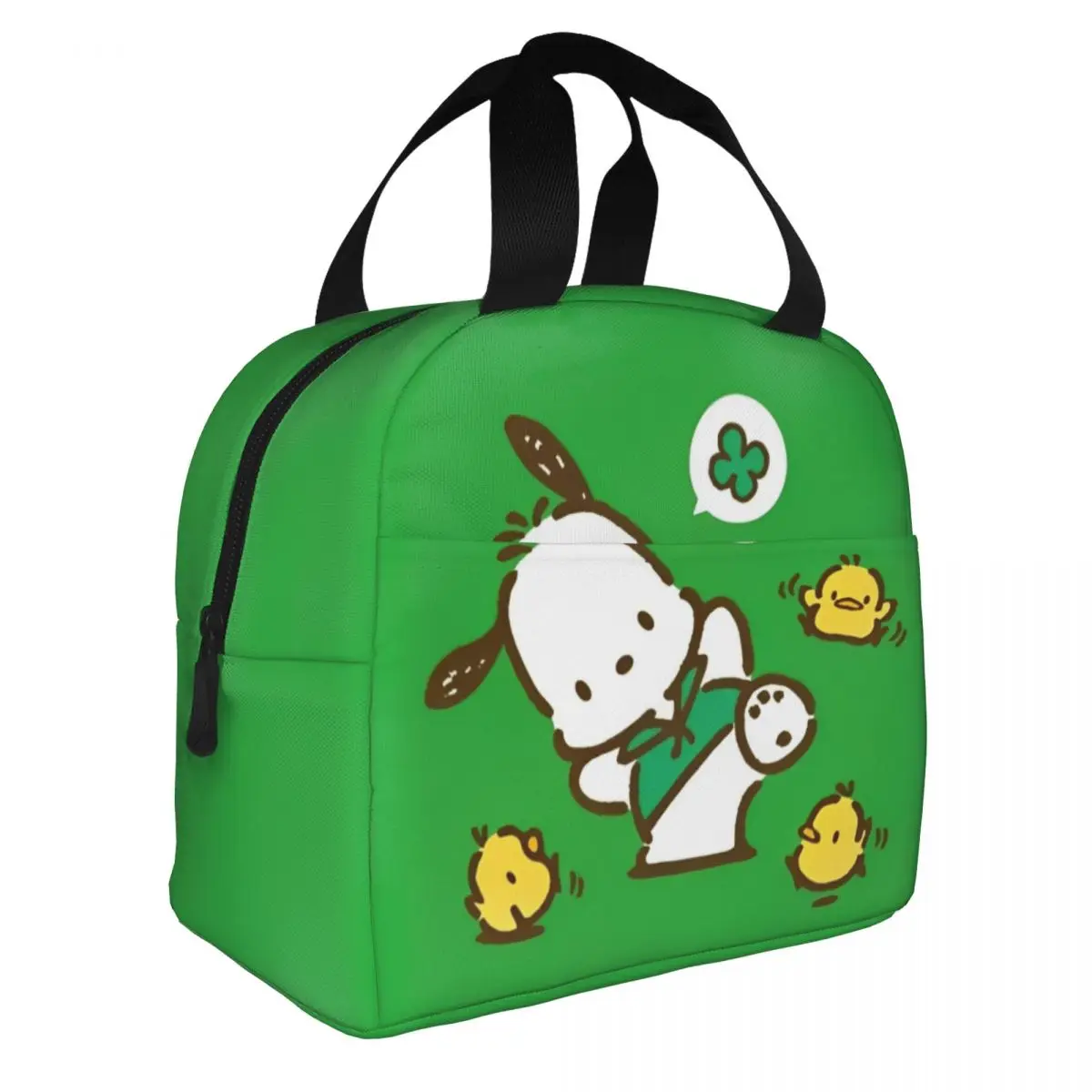 Pochacco-Sac à lunch isotherme réutilisable Play With Chicks, sac isotherme, grand fourre-tout, boîte à lunch, sacs de rangement des aliments, plage, extérieur