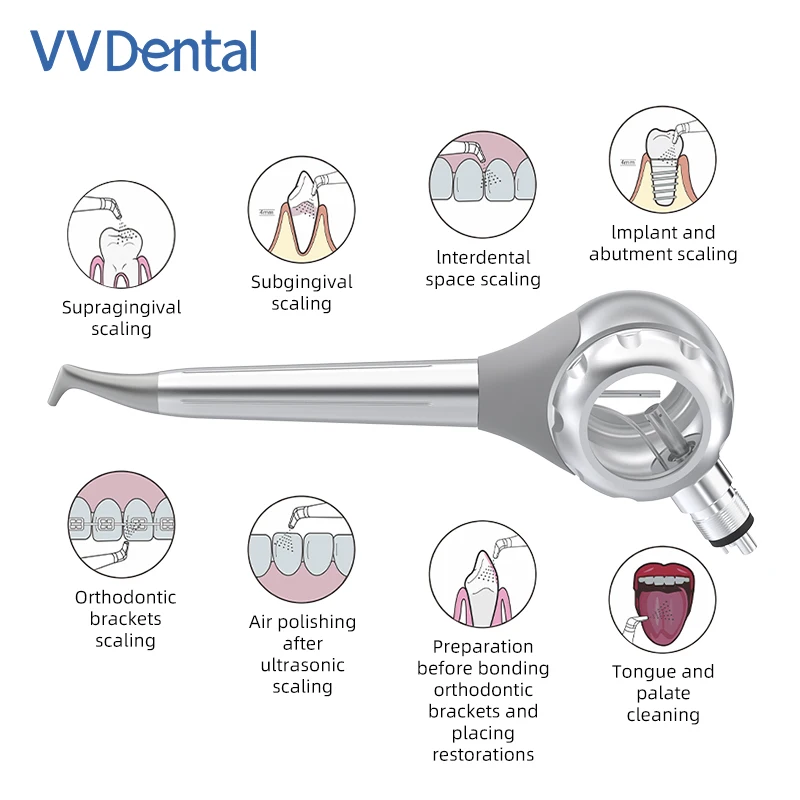 

VV Dental Air Polisher Dental Spray Jet Airflow Teeth Whitening for Oral Cleaning Dentistry Odontologia Sandblasting Tools