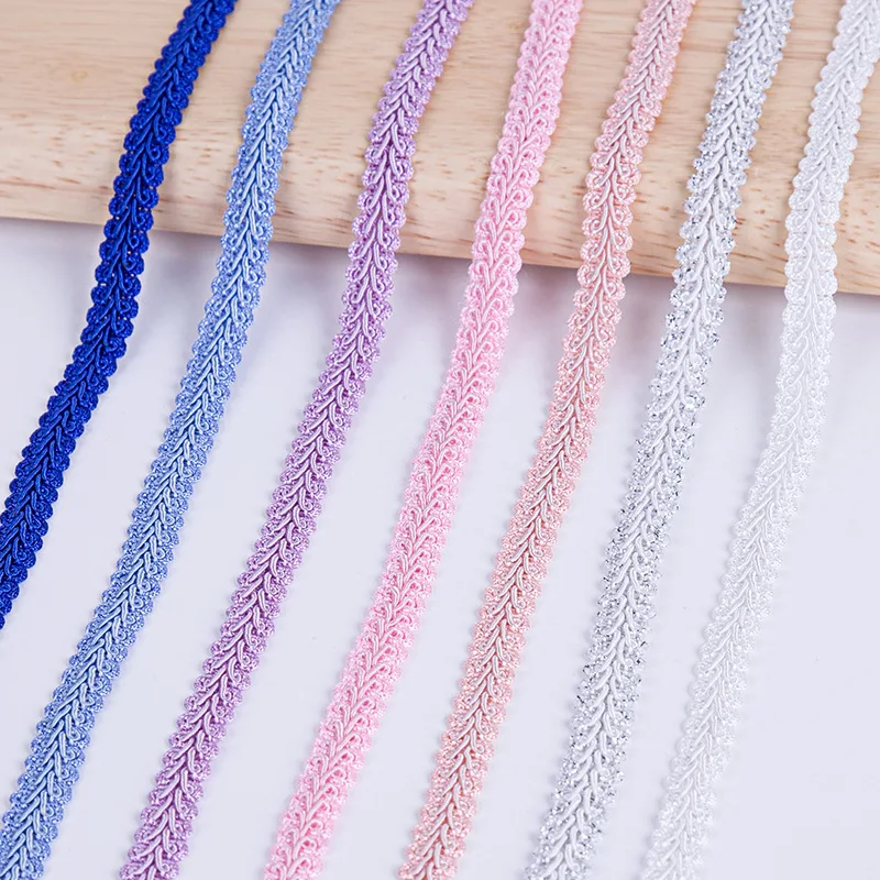 10yards 12mm Lace Trimming Ribbon Polyester Centipede Braided Lace Sewing Clothes Accessories Curve Lace DIY Craft Wedding Decor