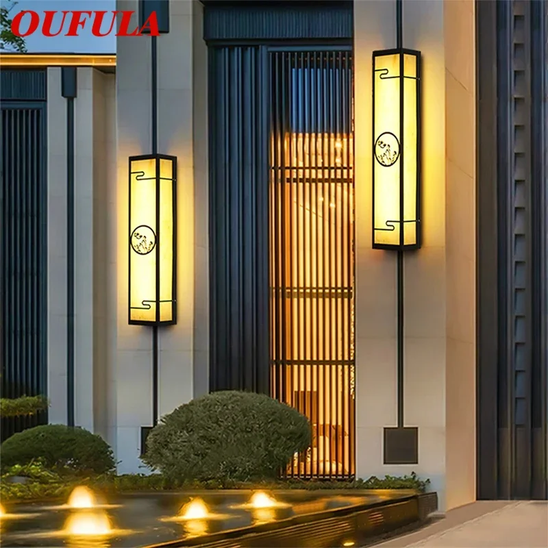 

OUFULA Contemporary LED Outdoor Wall Lamps Simplicity Waterproof Balcony Hallway Courtyard Villa Gate Hotel