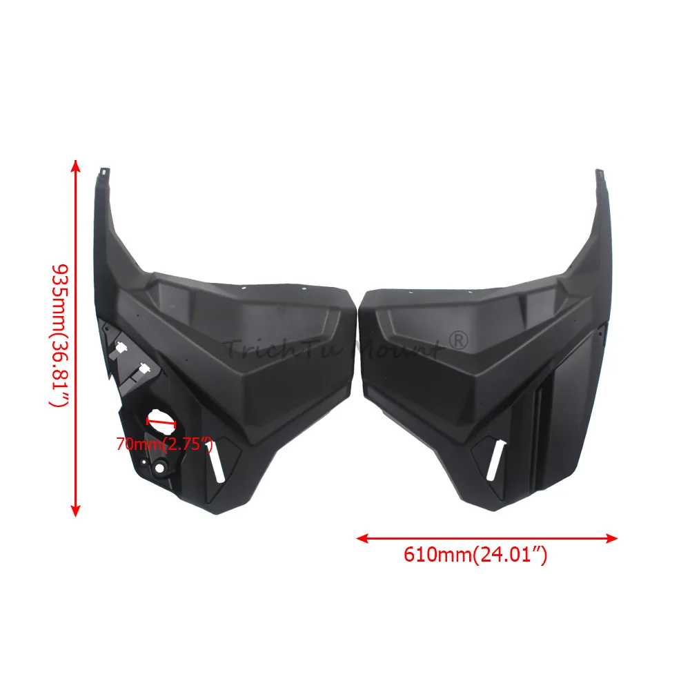 UTV Lateral Panel Cover For Can-Am Maverick X3 /Max Turbo R RR 1000R RS DS MR 2017-2020 Matte Black Left Right Front Fender Kits
