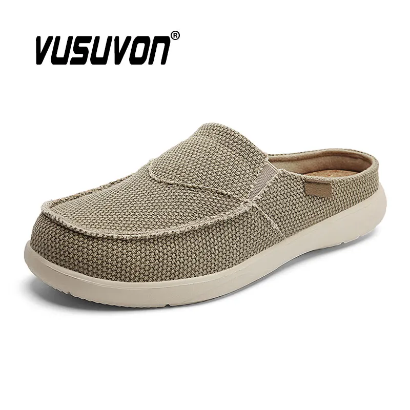 2022 Fashion New Arrival Men's Summer Shoes Half Slippers Breathable Non-slip Male Garden Clogs Casual Beach Sandals Father Gift