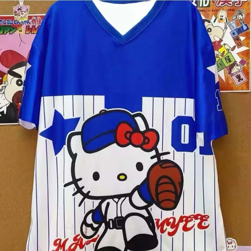 

2025 MINISO, новый свободный повседневный быстросохнущий модный милый топ с короткими рукавами для пар, с 3D принтом