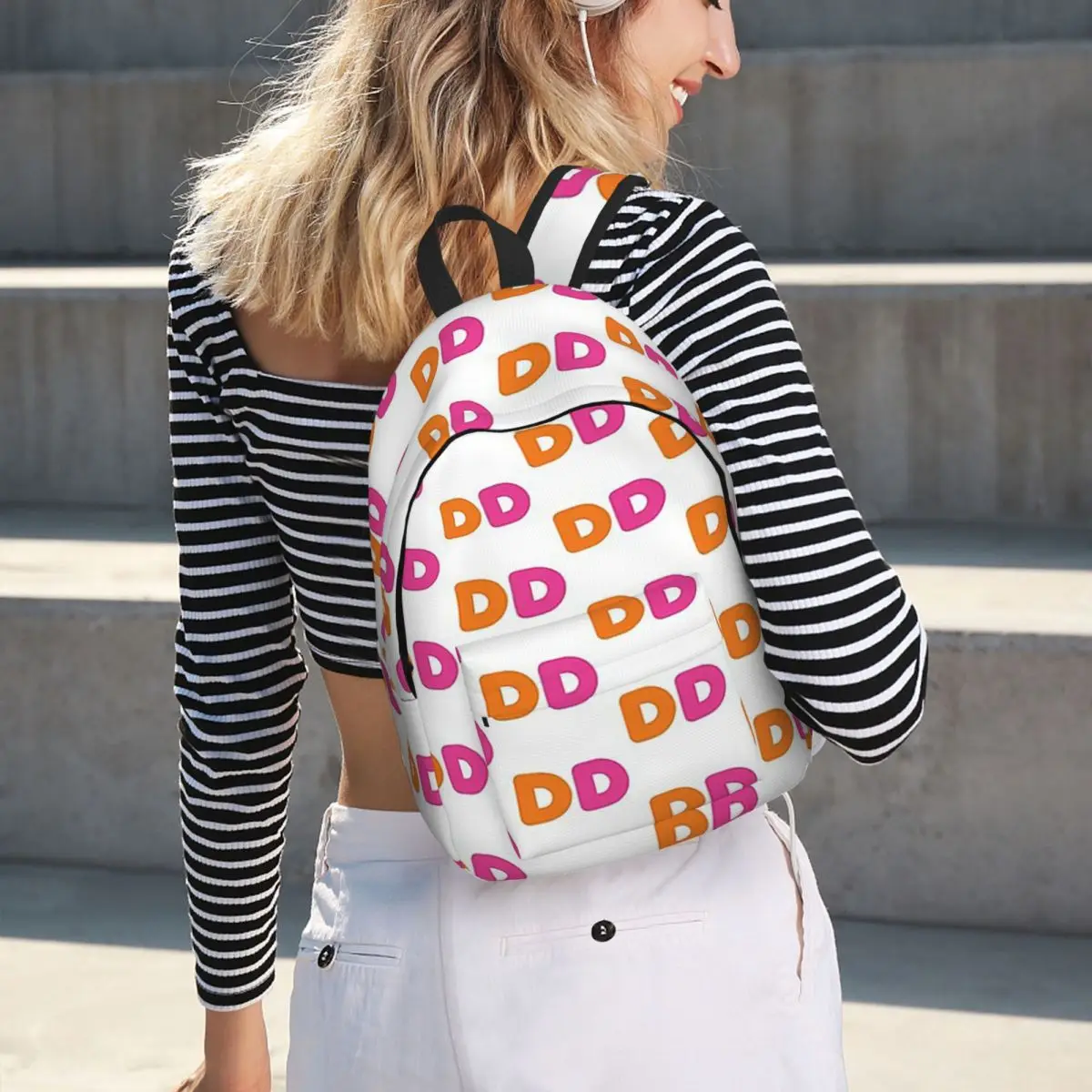 I Love Dunkin Donuts Student Backpack School Bag Hiking Travel Daypack for Men Women Bookbag Shoulder Bags