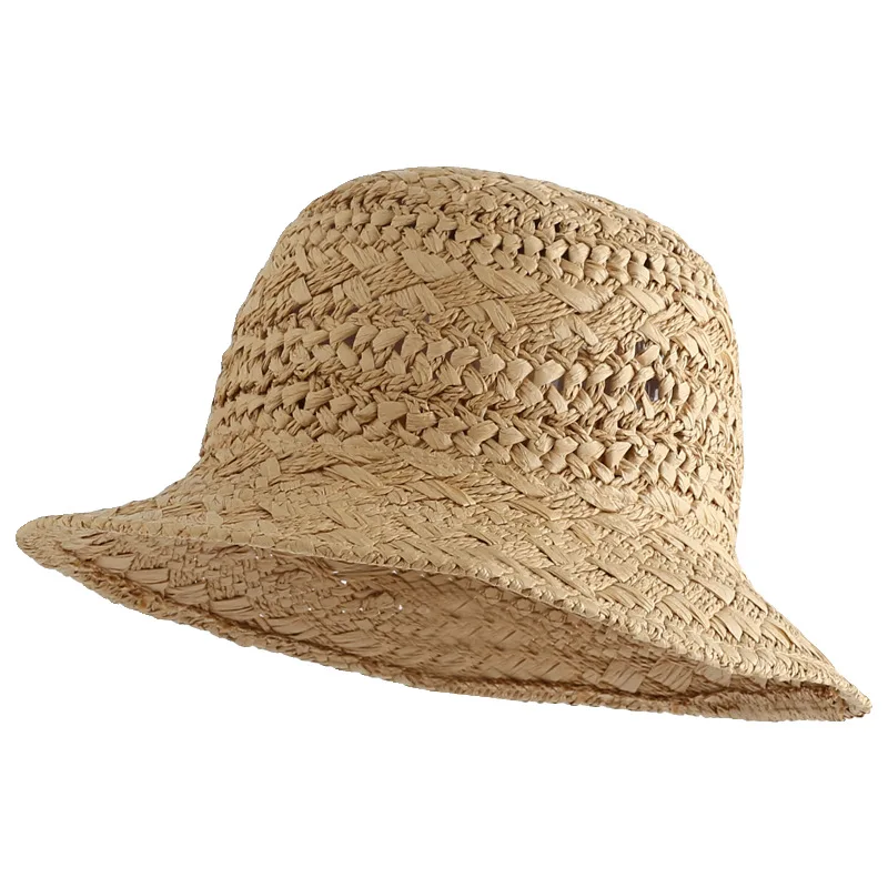 

Hand-woven Men's And Women's Hats Straw Hat Korean Style Summer Sunshade Travel Bucket Fisherman Japanese Style