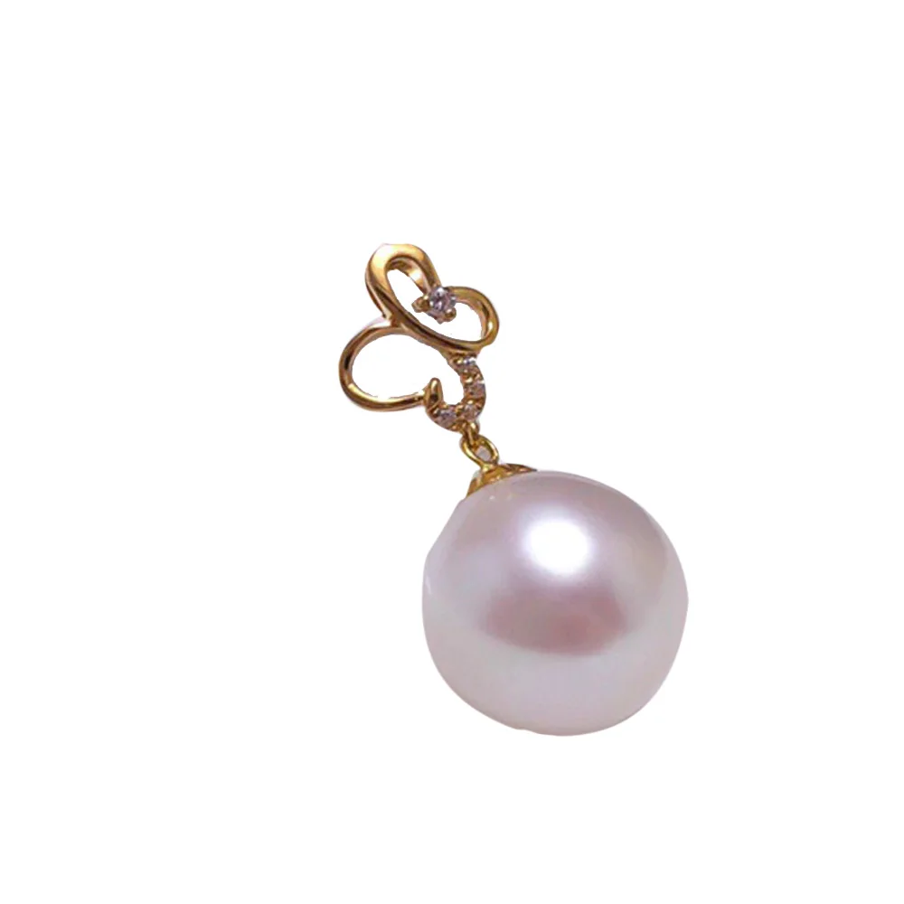 

SHILOVEM 18k Gold Pearl pendant New Birthday Christmas Gift Fashion Wholesale Women none necklace 9*9mm yzz0909111zz