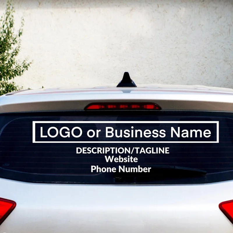 custom Business Car Window Decal, Company Logo Car Sticker, Personalized Letter Stickers For Car Truck Body Van Bussiness