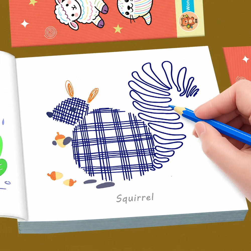 Line Drawing & Coloring Book for Beginners: Trace & Color – Develop Focus & Fine Motor Skills