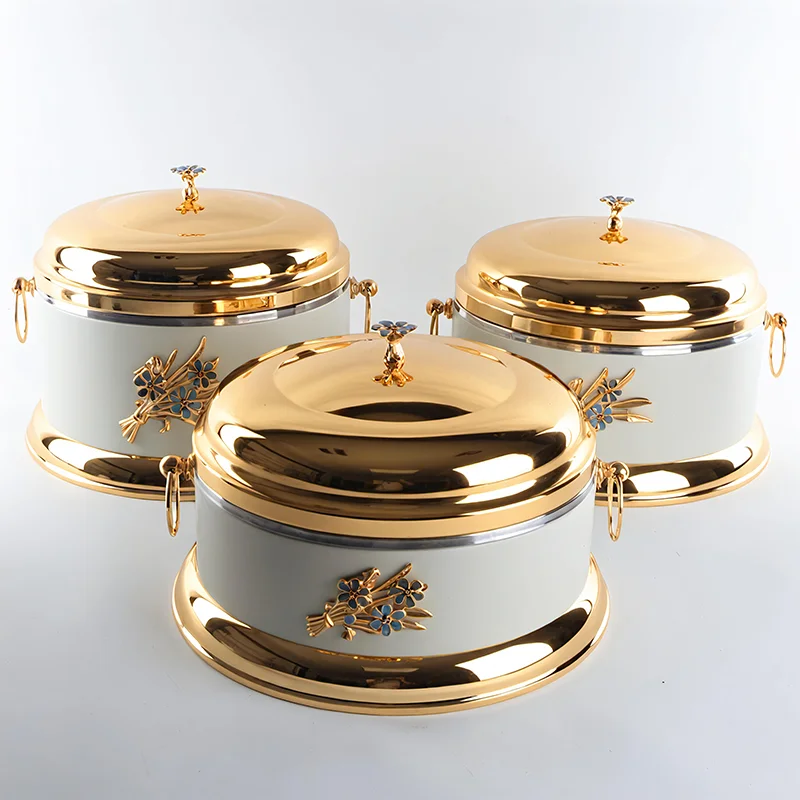 Deluxe Cookware Set Hot Pot Buffet Set Hot Pot Deluxe Hot Pot Food Heater 3-piece Set