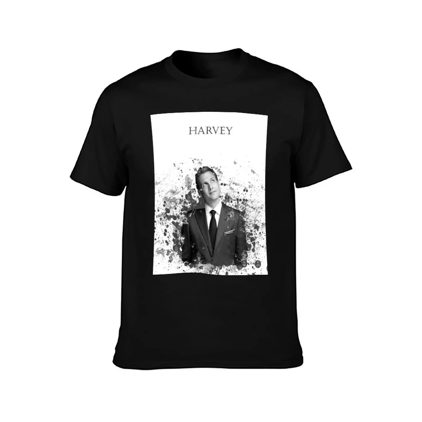 Harvey Specter T-Shirt, Summer Casual Cotton Tee, Oversized Streetwear Tops, Vintage Graphic Print, Loose Fit Short Sleeve