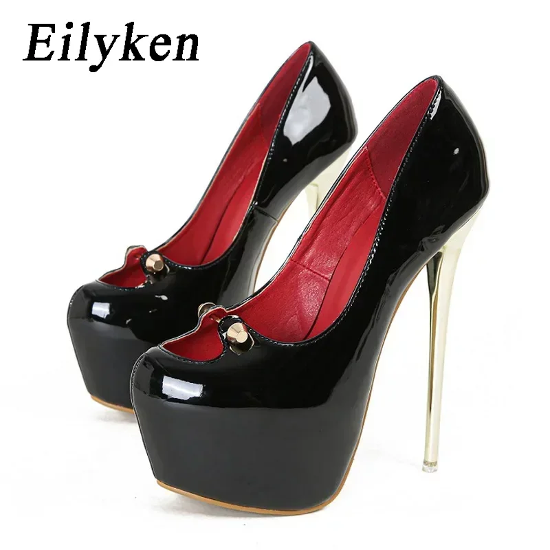 Eilyken Sexy Nightclub Women Pumps Design Round Toe Ultra Stiletto High Heels Shoes Banquet Sandals Zapatos Mujer