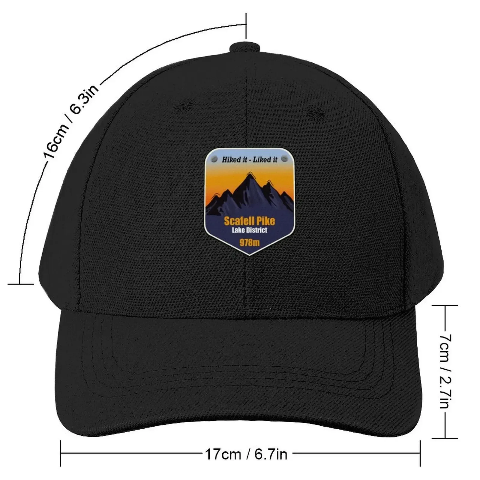 Scafell pike Lake District England summit hiked Baseball Cap Golf Cap Horse Hat Golf Women Men's